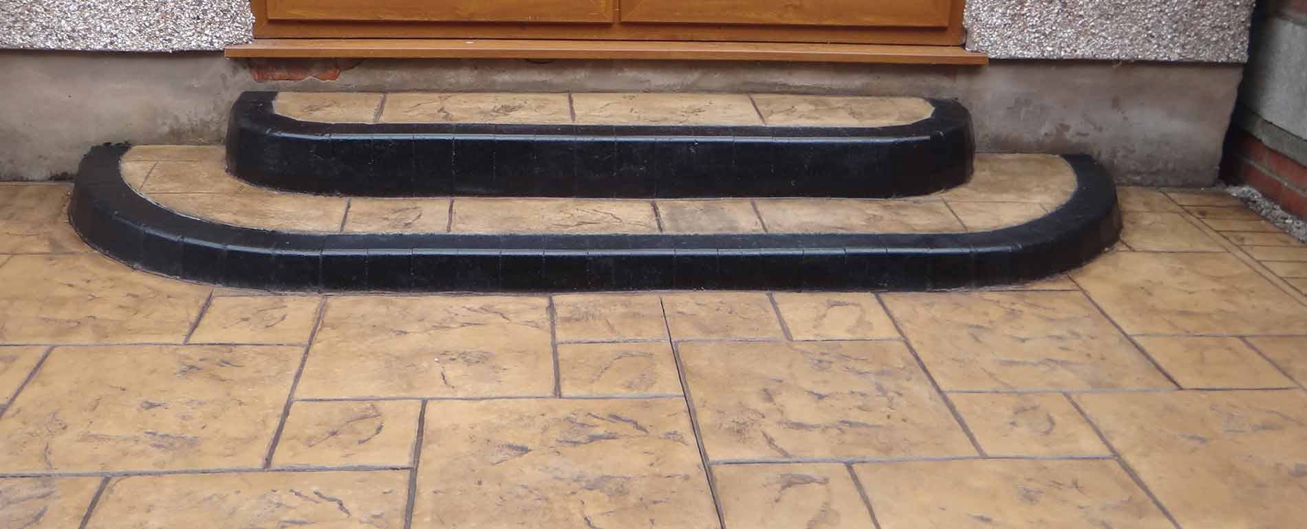 Pattern Imprinted Concrete Steps