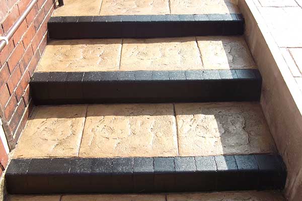 Patterned Concrete Steps